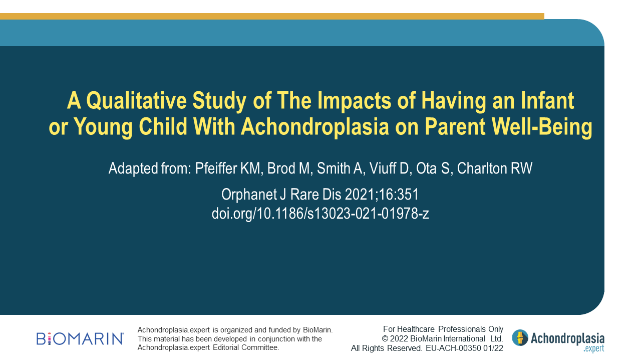 This is the first study to look at how having a child with achondroplasia impacts parental well-being thumbnail