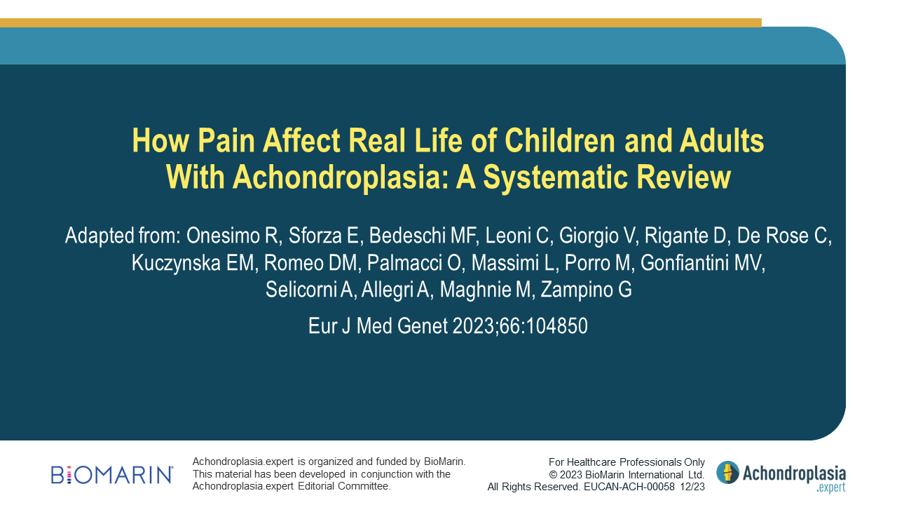 How pain affect real life Onesimo et al.