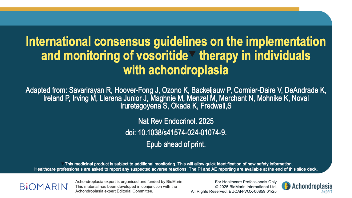 International consensus guidelines on the implementation and monitoring of vosoritide▼ therapy in individualswith achondroplasia thumbnail